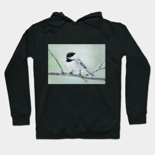 Chickadee in Spring painting Hoodie